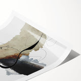 Moody Modern Wall Art – Abstract Canvas in Black, Beige & Gray