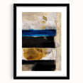 Textured Acrylic Wall Art – Bold Blue, Black, and Gold Layered Strokes