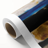 Textured Acrylic Wall Art – Bold Blue, Black, and Gold Layered Strokes