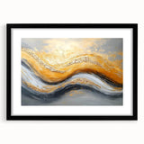 Golden Currents – Modern Fluid Art Prints in Gold and Gray Tones