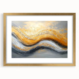 Golden Currents – Modern Fluid Art Prints in Gold and Gray Tones
