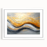 Golden Currents – Modern Fluid Art Prints in Gold and Gray Tones