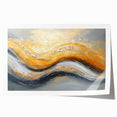 Golden Currents – Modern Fluid Art Prints in Gold and Gray Tones