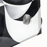Black and White Geometric Wall Art - Modern Abstract Canvas Print
