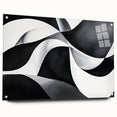 Black and White Geometric Wall Art - Modern Abstract Canvas Print