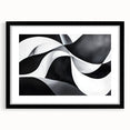 Black and White Geometric Wall Art - Modern Abstract Canvas Print