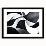 Black and White Geometric Wall Art - Modern Abstract Canvas Print