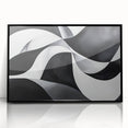 Black and White Geometric Wall Art - Modern Abstract Canvas Print