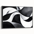 Black and White Geometric Wall Art - Modern Abstract Canvas Print