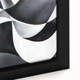 Black and White Geometric Wall Art - Modern Abstract Canvas Print