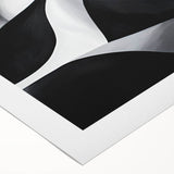 Black and White Geometric Wall Art - Modern Abstract Canvas Print
