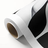 Black and White Geometric Wall Art - Modern Abstract Canvas Print