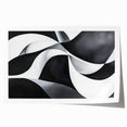 Black and White Geometric Wall Art - Modern Abstract Canvas Print