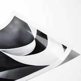 Black and White Geometric Wall Art - Modern Abstract Canvas Print