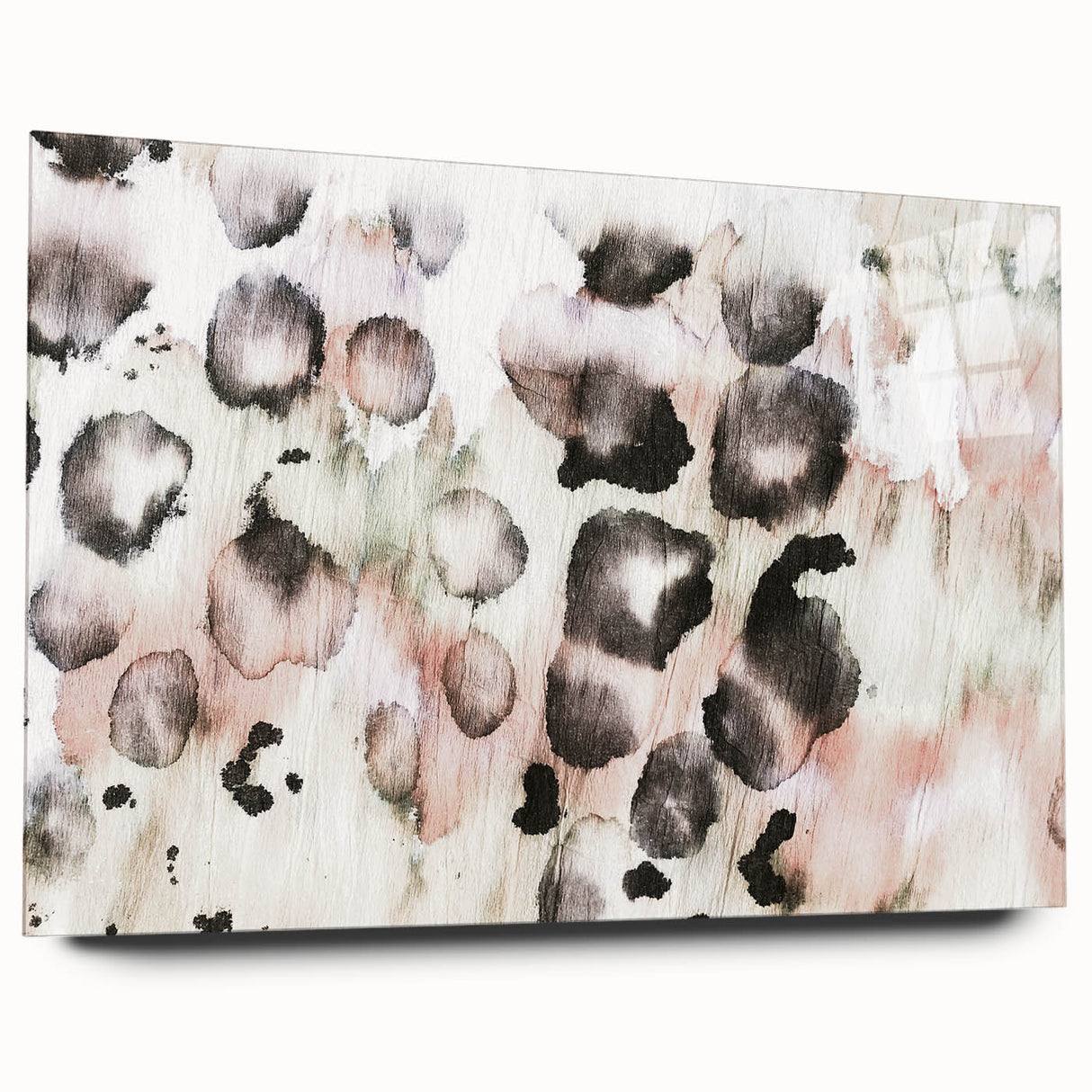 Earthen Harmony Abstracts – Blush and Black Modern Watercolor Wall Art