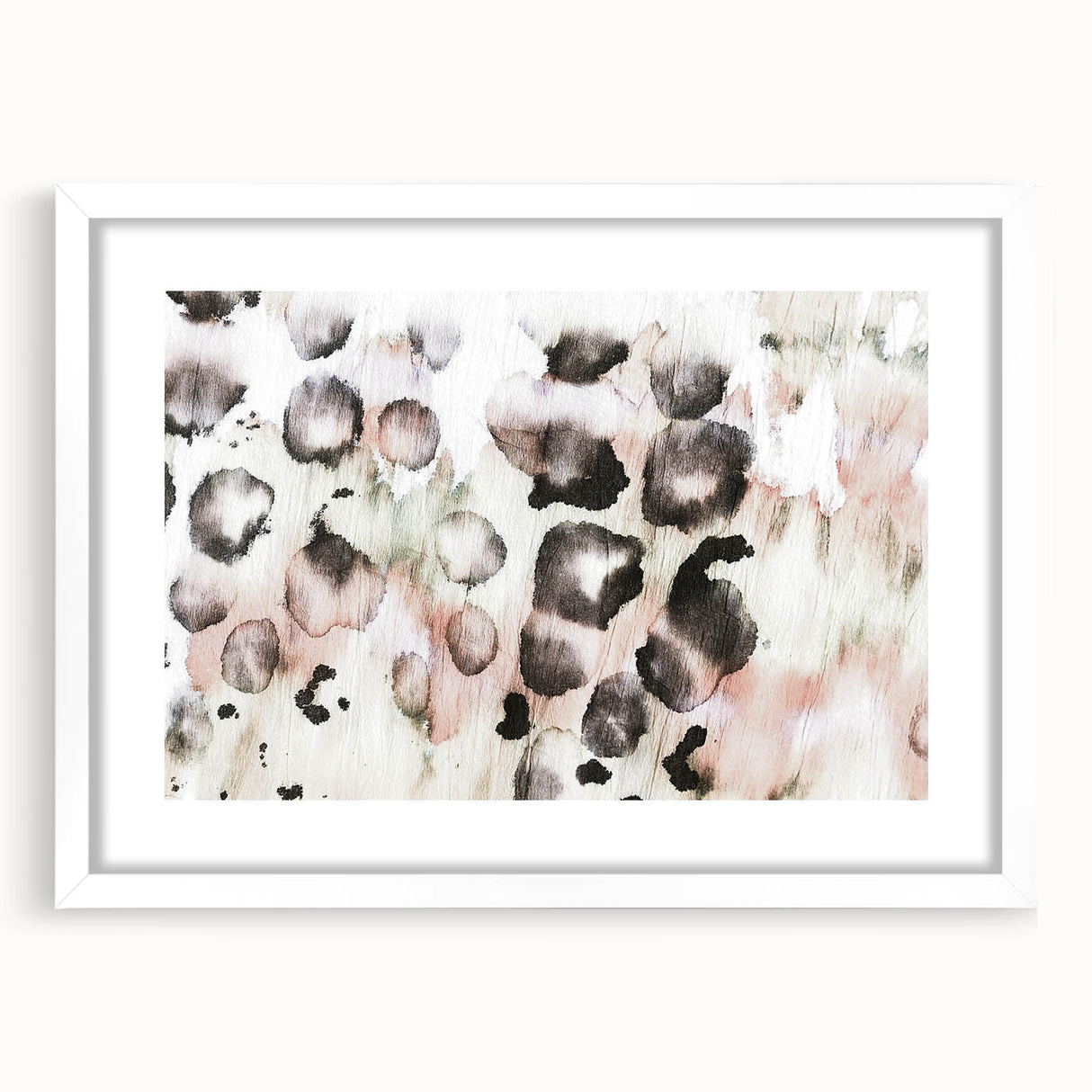 Earthen Harmony Abstracts – Blush and Black Modern Watercolor Wall Art