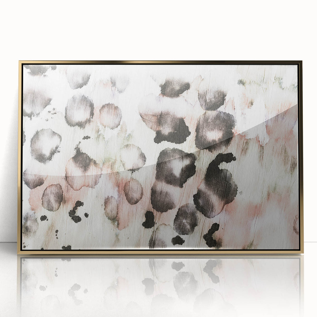 Earthen Harmony Abstracts – Blush and Black Modern Watercolor Wall Art