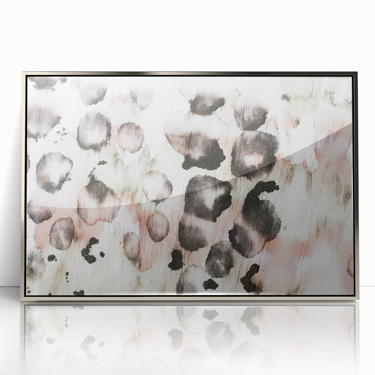 Earthen Harmony Abstracts – Blush and Black Modern Watercolor Wall Art