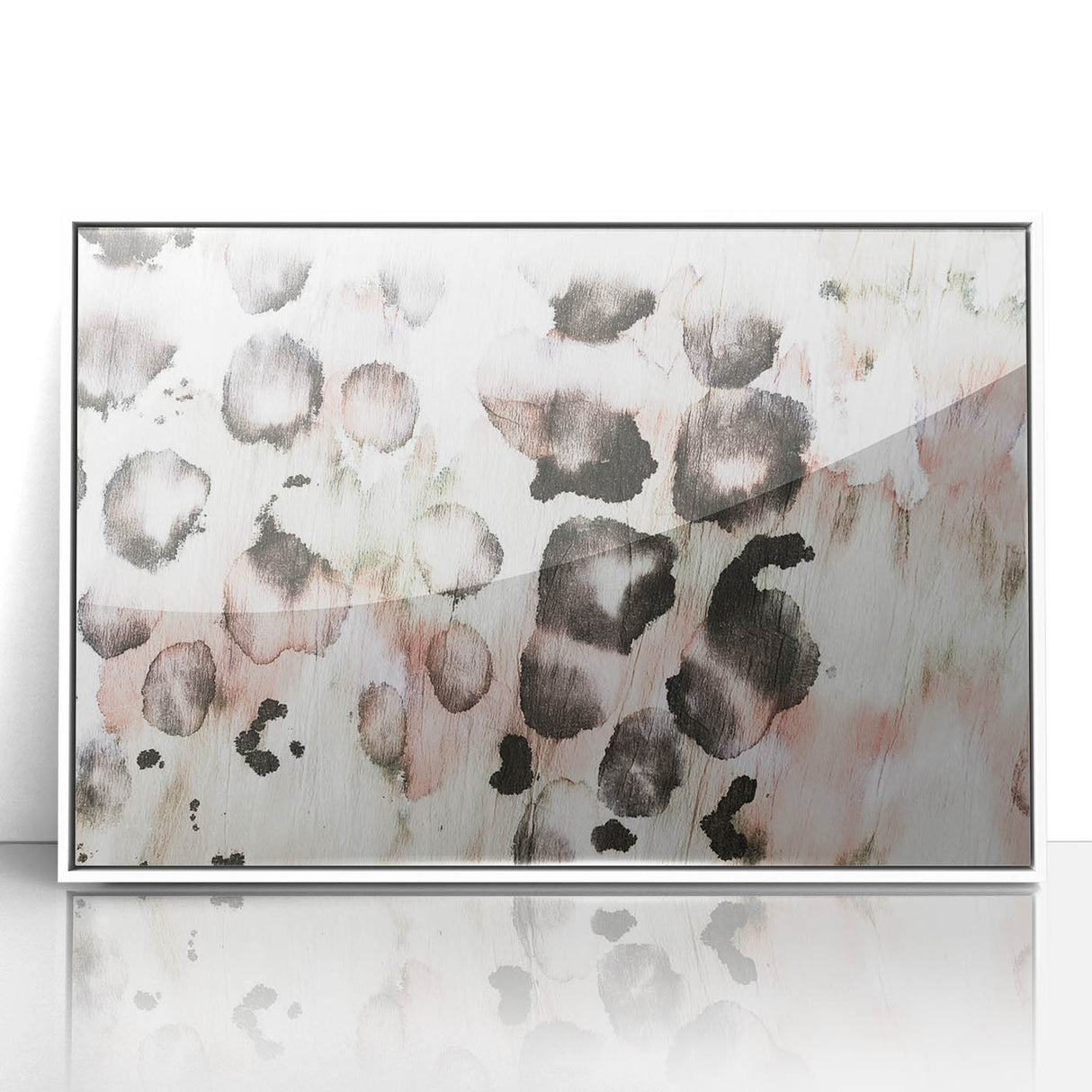 Earthen Harmony Abstracts – Blush and Black Modern Watercolor Wall Art