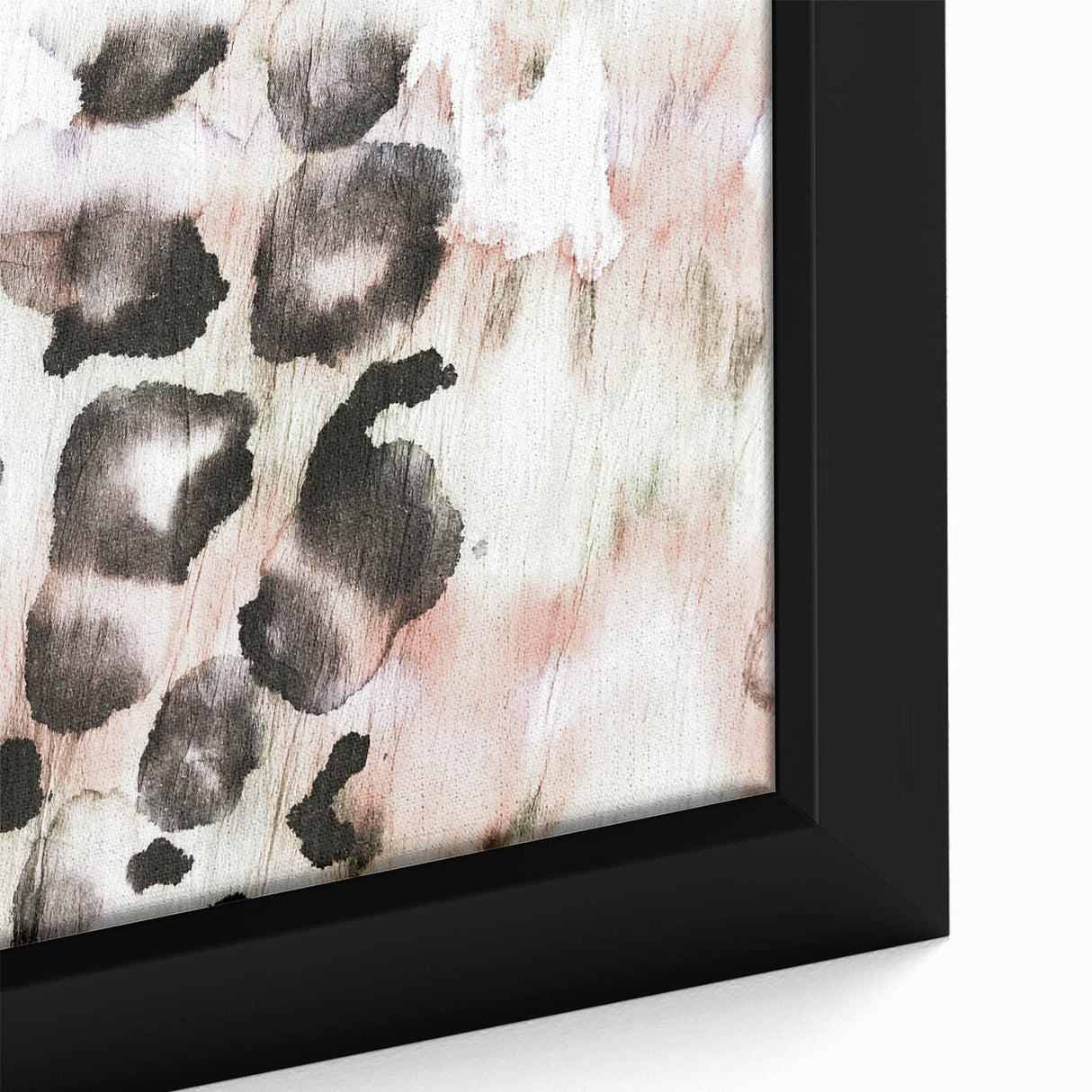 Earthen Harmony Abstracts – Blush and Black Modern Watercolor Wall Art