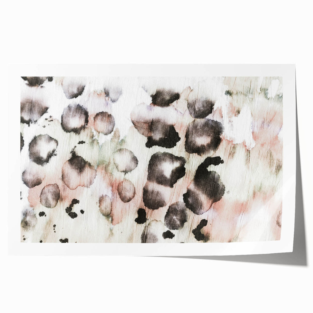 Earthen Harmony Abstracts – Blush and Black Modern Watercolor Wall Art