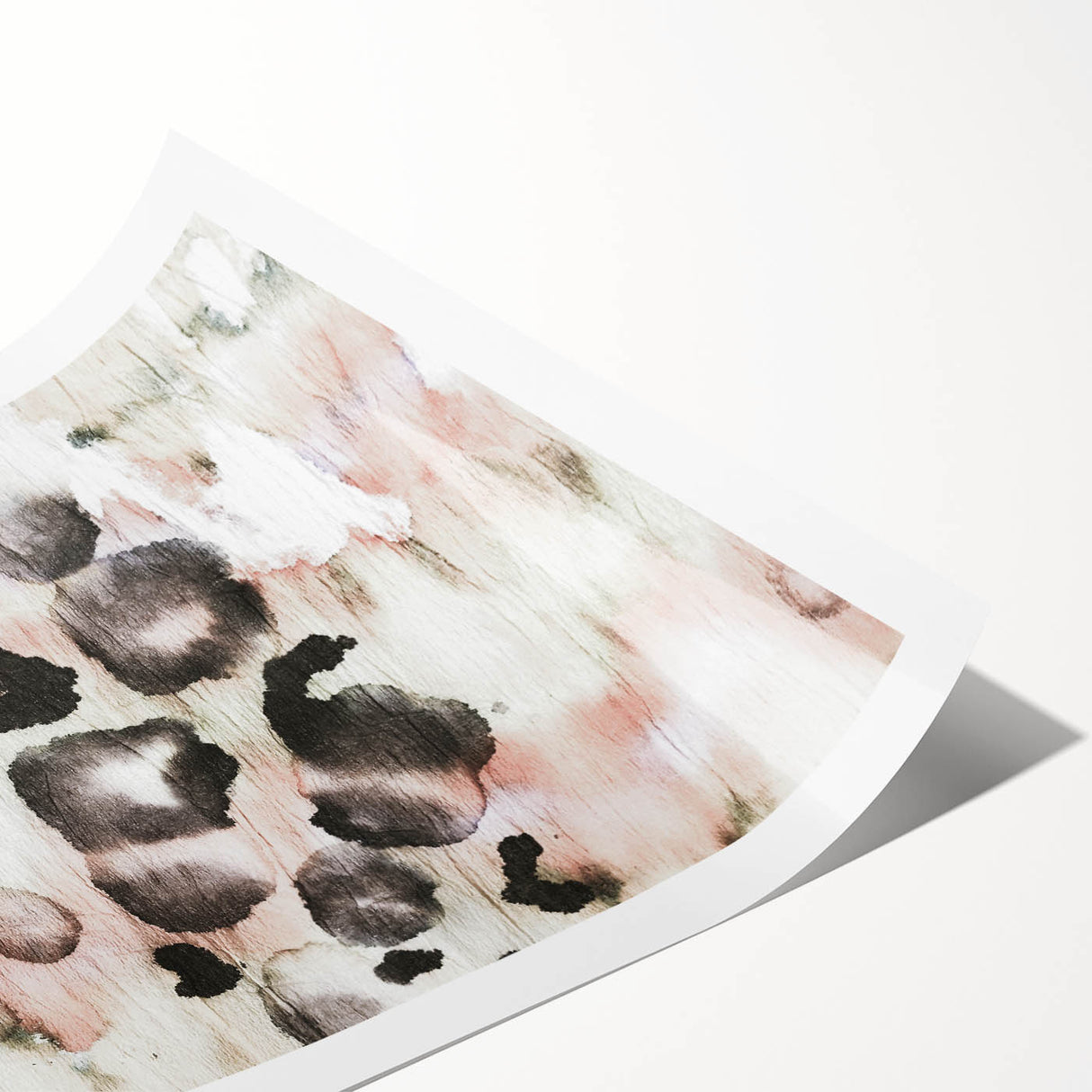 Earthen Harmony Abstracts – Blush and Black Modern Watercolor Wall Art