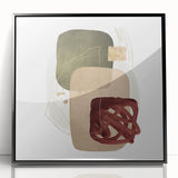 Geometric Minimalist Abstract Wall Art – Framed Modern Canvas Print