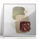 Geometric Minimalist Abstract Wall Art – Framed Modern Canvas Print