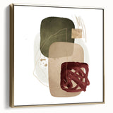 Geometric Minimalist Abstract Wall Art – Framed Modern Canvas Print