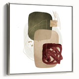 Geometric Minimalist Abstract Wall Art – Framed Modern Canvas Print