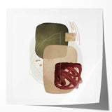 Geometric Minimalist Abstract Wall Art – Framed Modern Canvas Print