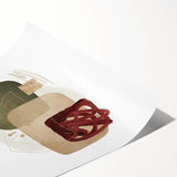 Geometric Minimalist Abstract Wall Art – Framed Modern Canvas Print