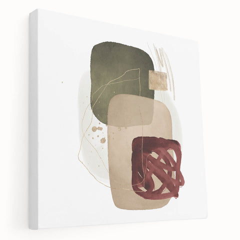 Geometric Minimalist Abstract Wall Art – Framed Modern Canvas Print