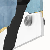 Contemporary Canvas Prints - Blue & Gold Modern Abstract Art