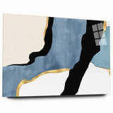 Contemporary Canvas Prints - Blue & Gold Modern Abstract Art