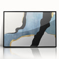 Contemporary Canvas Prints - Blue & Gold Modern Abstract Art