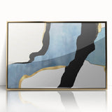 Contemporary Canvas Prints - Blue & Gold Modern Abstract Art