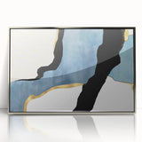 Contemporary Canvas Prints - Blue & Gold Modern Abstract Art