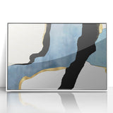 Contemporary Canvas Prints - Blue & Gold Modern Abstract Art