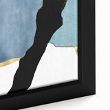 Contemporary Canvas Prints - Blue & Gold Modern Abstract Art