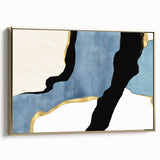 Contemporary Canvas Prints - Blue & Gold Modern Abstract Art