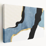 Contemporary Canvas Prints - Blue & Gold Modern Abstract Art