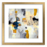 Abstract Canvas Wall Art – Contemporary Modern Painting in Gold & Blue
