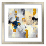 Abstract Canvas Wall Art – Contemporary Modern Painting in Gold & Blue