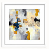Abstract Canvas Wall Art – Contemporary Modern Painting in Gold & Blue