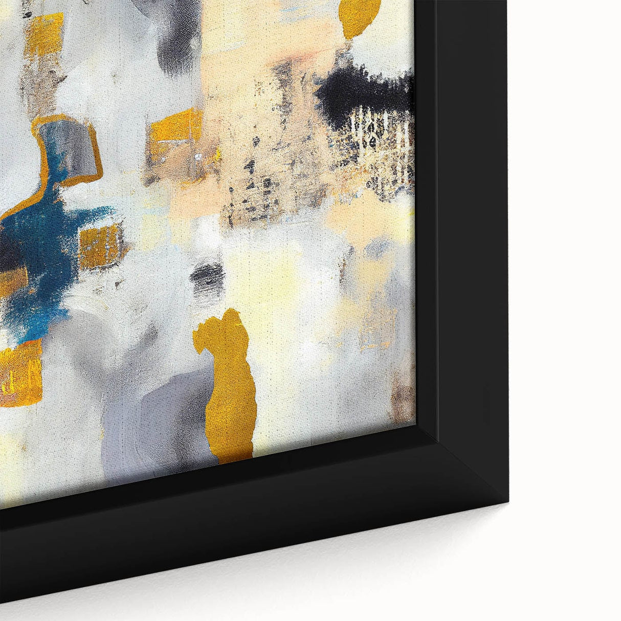 Abstract Canvas Wall Art – Contemporary Modern Painting in Gold & Blue