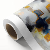 Abstract Canvas Wall Art – Contemporary Modern Painting in Gold & Blue