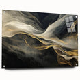 Mystic Drift – Fluid Acrylic Wall Decor in Black, Gold, and White