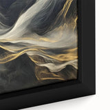 Mystic Drift – Fluid Acrylic Wall Decor in Black, Gold, and White