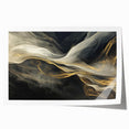 Mystic Drift – Fluid Acrylic Wall Decor in Black, Gold, and White